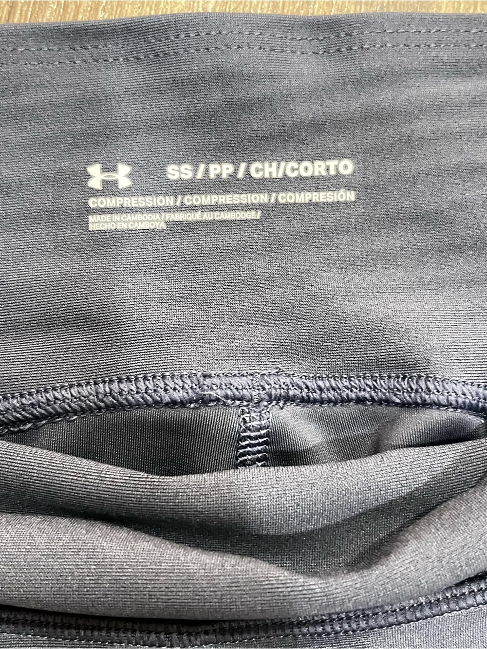 Under Armour Women’s Compression Leggings Navy Blue High Rise Pocket Size Small - Picture 5 of 7